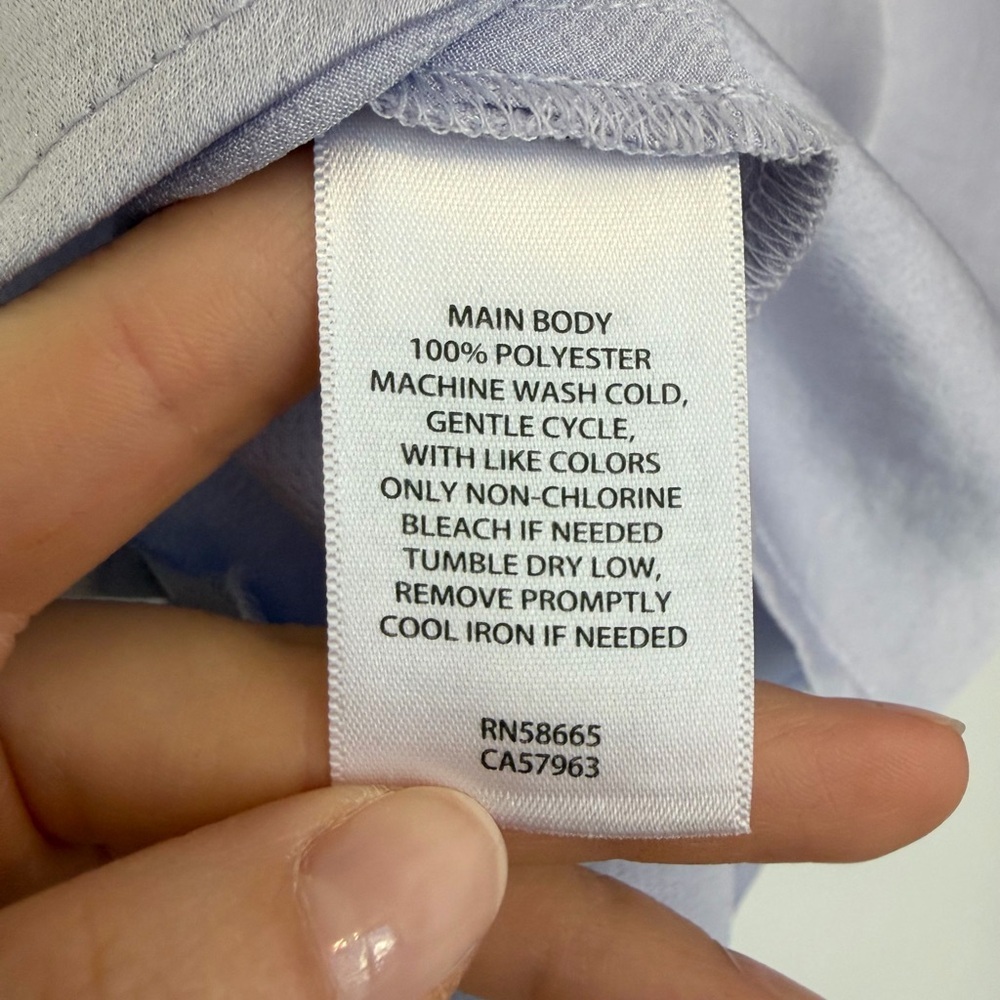 Open Edit Satin Asymmetric Tank Top Lavender, Size Small - Picture 4 of 4
